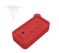 TTAO Large Fang Mace Ice Mold Silicone Ice Maker Ice Mold Tray with Funnel for Whiskey Cocktails Juice Red One Size