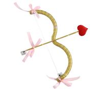 TTAO Led Valentine Cupid Bow Arrow Set Light Up Valentine's Day Costume Halloween Cosplay Accessory Flashing Arrows Gold One Size
