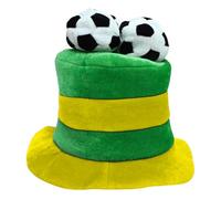 TTAO Mardi Gras Party Costume Court Jester Clown Hat Funny Multicolor Accessories Rainbow For Masquerade Yellow One Size