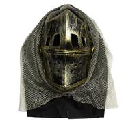 TTAO Medieval Knight Crusader Helmet With Mask Full Face Warrior Soldier Armor Costume Helmet Dark Gold One Size