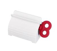 TTAO Plastic Toothpaste Squeezer Toothpaste Seat Holder Stand Wall Mounted Toothpaste Clip Hanger for Bathroom Red 2 One Size