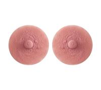 TTAO Silicone Nipples Cover Reusable Attachable Nipple Fake Areola Bra Inserts for Breast Forms Costumes Party Drag Queen Pink Small