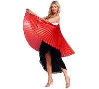 TTAO Stretchable Fairy Wings for Belly Dancers Extension Design for Fluid Stage Movements and Dynamic Performances Red One Size