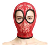 TTAO Transparent Lace Mask Intimate Accessory Masquerade Red A One Size