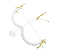 TTAO Valentine's Day Cupid Costume Cupid Bow Heart Arrow Angel Feather Wings Photography Props for Cosplay Party White Bow One Size