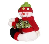 TTAO Whimsical Family Christmas Tree Topper Featuring a Jolly Snowman Santa Claus and Cheerful Elf Creates a Memorable Snowman One Size