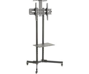 TTAP 665 mm TV Stand with Bracket - Grey Steel, Silver/Grey
