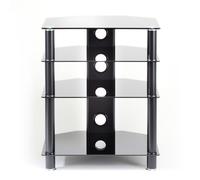 TTAP AVS C303R 60 Classik 600mm 4 Shelf Hi Fi Rack in Black Black Glas