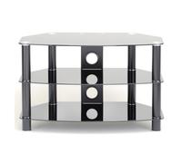 TTAP C303C 800 3B Vantage Curve 800mm TV Stand in Satin Black with Gla