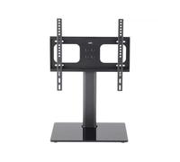 TTAP TT64F 550 mm TV Stand with Bracket - Black Glass & Metal, Black