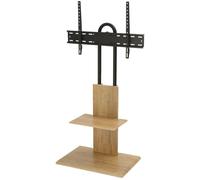 TTAP FS-2-OAK 640 mm TV Stand with Bracket - Black & Oak, Black,Brown