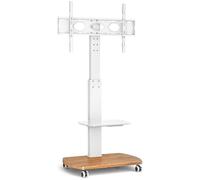 TTAP FS1 660 mm TV Stand with Bracket for up to 65" TVs - White & Oak, White,Brown