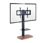 TTAP FS1 OAK Pedestal Floor Stand with Shelf in Light Oak