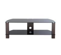 TTAP L630 1200 2W Vision 1200mm TV Stand in Walnut with Black Glass