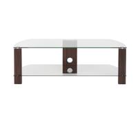 TTAP L630 12002WC Vision 1200mm TV Stand in Walnut with Clear Glass