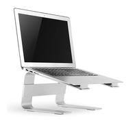 Ttap Laptop Stand. Ergonomic aluminium laptop riser. Compatible with 11”-17” laptop computers and notebooks. Excellent ventilation with non-slip pads.