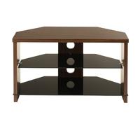 TTAP MON 800 WAL Montreal 800mm TV Stand in Walnut with Black Glass