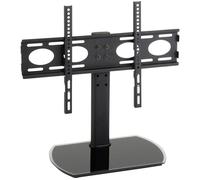 TTAP PED64F 470 mm TV Stand with Bracket for up to 60" TVs - Black Glass, Black