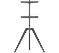TTAP Tripod-Black 820 mm TV Stand with Bracket for up to 65" TVs - Black Wood, Black
