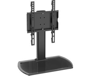 TTAP TT22S 370 mm TV Stand with Bracket - Black Glass, Black