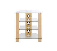 TTAP Vision Hifi Oak/Clear Glass Hifi Rack
