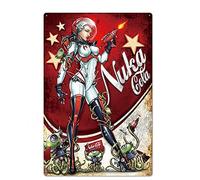 ttart Nu-ka Cola Pin-up Girl Vintage Tin Metal Sign for Wall Decor, Aluminum Weatherproof Metal Sign Funny Plaque for Kitchen Bar Club