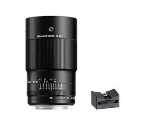 TTArtisan 100mm F2.8 Macro 2x Metal Bodied Lens with Cold Shoe Mount Compatible with Canon EF Mount - Black