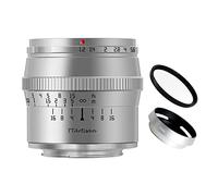TTArtisan 50mm F1.2 APS-C Manual Focus Large Aperture Lens for Fuji Fujifilm X XF Mount Silver X-A10 X-A3 X-A5 X-H1 X-T2 X-T3 X-T10 X-T2 X-T20 X-T100 X-PRO2 X-PRO3 X-E1 X-E2 X-E2S