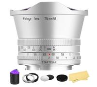 TTArtisan 7.5mm F2.0 Fisheye Lens for Fujifilm X-Mount, Wide Angle Manual Focus APS-C Lens for X-T5 X-T30 II X-S20 X-E4 X-Pro3 (Silver)