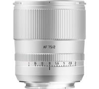 TTARTISAN AF 75mm F2 Full Frame Lens for Sony E, Auto Focus Lens Large Aperture with Clicked Aperture Ring Compatible with Sony E Mount Cameras (Silver)