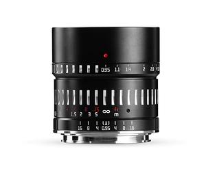 TTArtisan APS-C 50mm F/0.95 Metal Bodied Lens Compatible with M43 Mount - Black & Silver