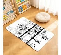 TTBAoDAoY Door Mats Indoor Rug, 40x60cm,Black And Grey Bamboo Silhouette On White Background, Doormats for Bedroom Kitchen Hallway