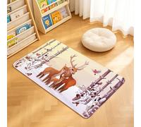 TTBAoDAoY Door Mats Indoor Rug, 40x60cm,Cute Wildlife Snow-Covered Tree Pussy-Willow Seasonal Fabric Print, Doormats for Bedroom Kitchen Hallway