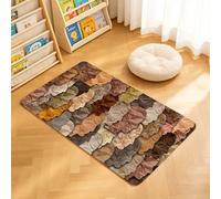 TTBAoDAoY Door Mats Indoor Rug, 40x60cm,Equality Diversity Human Heads Overlapping Paper-Cut Silhouette Wall Hanging Decor, Doormats for Bedroom Kitchen Hallway