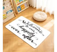 TTBAoDAoY Door Mats Indoor Rug, 40x60cm,Fairytale Love Sign Print Art Decorative Brush-Script Text Design, Doormats for Bedroom Kitchen Hallway
