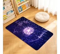 TTBAoDAoY Door Mats Indoor Rug, 40x60cm,Futuristic Purple Cyber-Space Big Data Web Globe Canvas Poster Wall Decor, Doormats for Bedroom Kitchen Hallway