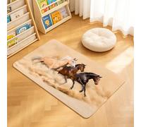 TTBAoDAoY Door Mats Indoor Rug, 40x60cm,Horses Three Horses Running In The Mythical Mysti Desert Storm, Doormats for Bedroom Kitchen Hallway
