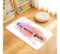 TTBAoDAoY Door Mats Indoor Rug, 40x60cm,Love Never Fails Quote On Watercolor Ombre Background Perfect For Wall Art, Doormats for Bedroom Kitchen Hallway