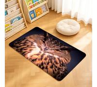 TTBAoDAoY Door Mats Indoor Rug, 40x60cm,Majestic Bird-Of-Prey Close-Up Powerful Eagle-Owl Staring Straight At The Camera, Doormats for Bedroom Kitchen Hallway