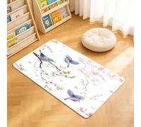 TTBAoDAoY Door Mats Indoor Rug, 40x60cm,Pattern With Cherry Blossom Apple Tree Bird Tree Inflorescences, Doormats for Bedroom Kitchen Hallway