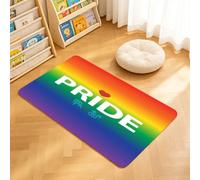 TTBAoDAoY Door Mats Indoor Rug, 40x60cm,Pride Abstract Vibrant Gay Rights Celebration Event With Gender Icons And Cute, Doormats for Bedroom Kitchen Hallway