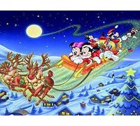 TTbaoz 1000 pieces of paper puzzle, Mickey and Minnie Mouse Christmas, Puzzles for Adults 1000 Piece, Jigsaw Puzzles for Child, Adults Home Decor（38 * 26cm）