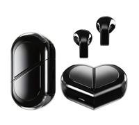 Ttbesmi Heart Wireless Earbuds for Girls Kids, Cute Small Mini Tiny Invisible Earbuds Wireless Bluetooth for Small Ears Canals Women Rose Gold Kawai Blue Tooth Ear Buds for iPhone Android
