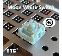 TTC Silent Bluish White Switch HiFi Sound 3Pin Tactile SMD RGB 42g For Mechanical Keyboard Mute Switches Factory lubrication Silent Bluish White