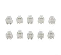 Ttc Silent V2 Linear Mechanical Keyboard Switches, Pre-lubed Transparent Housing For Rgb Lighting, Quiet Double Silent Structure, 10 Pack Red(White)