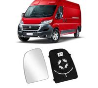 TTCR-II 1PC Heated Wing Mirror Glass for Ducato/Jumper/Boxer 2006-2021 | Upper Rearview Mirror Glass Replacement Left Passenger Side Compatible with Fiat Ducato/Citroen Jumper/Peugeot Boxer-Left