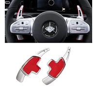 TTCR-II 2 pieces compatible with shift paddles Mercedes Benz, A/G Class 2019-2021, C/CLA/CLS 2015-2021, E/GLS 2017-2021, SL/S. LC 2017 - 2020, Steering Wheel Shift Rocker (Silver)