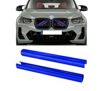 TTCR-II 2PCS Grille Insert Trims Stripe Compatible with V Brace Covers Grille Cover Guard X3 F25 G01/X4 F26 G02/X5 E70 F15 F85 G05/X6 E71 F16 F86 G06/X7 G07 Front Grille Trim Cover (Blue)
