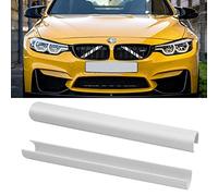 TTCR-II 2PCS Grille Insert Trims Stripe,Front Grille Trim Stripes Cover Compatible with BMW V Brace Covers Guard Accessories for 1 2 3 4 5 6 7 Series,F20 F22 F30 F32 G30 G32 G11 G12-White
