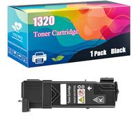 TTCWQ 1320 Toner Cartridge Compatible for Dell 1320 1320c 1320cn Printers, with Chip, High Yield 2000 Pages, Clear Printing (Black)